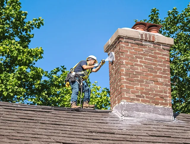 East Windsor Chimney Sweep performing an inspection with advanced tools in East Windsor, CT