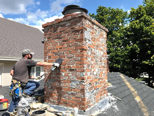 Completed chimney rebuild by East Windsor Chimney Sweep in East Windsor, CT