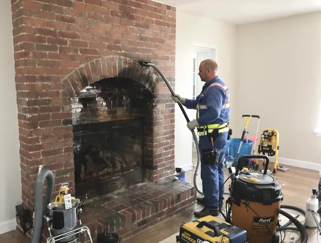 East Windsor Chimney Sweep expert performing detailed chimney sweep in East Windsor, CT