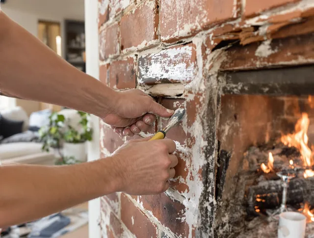 Routine fireplace repair by East Windsor Chimney Sweep in East Windsor, CT