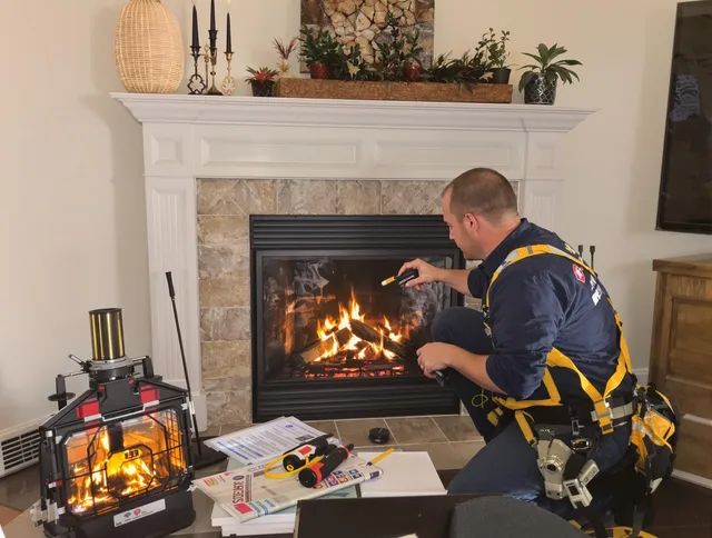 Safety-focused fireplace inspection by East Windsor Chimney Sweep in East Windsor, CT