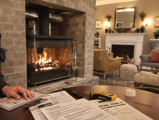 East Windsor Chimney Sweep verifying fireplace safety measures in East Windsor, CT