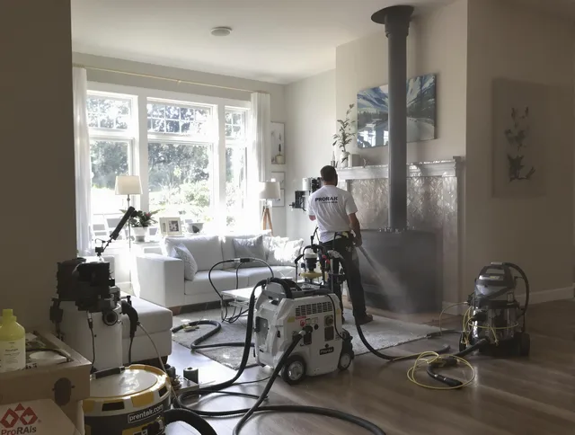 Soot removal service by East Windsor Chimney Sweep for a fireplace in East Windsor, CT